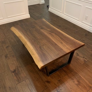 Black Walnut Live Edge Wood Coffee Table image 2