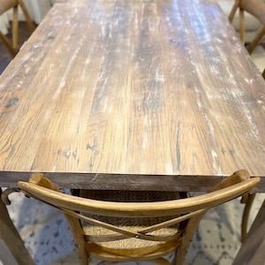 Reclaimed Oak Dining Table with Shabby Chic Finish
