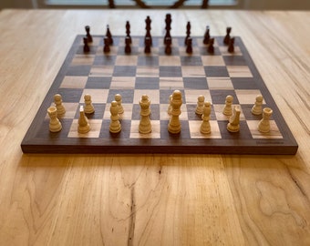 Wood Chess Set Raised Board Solid Walnut and White Oak -  Canada in  2023