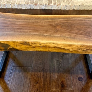 Black Walnut Live Edge Wood Coffee Table image 5