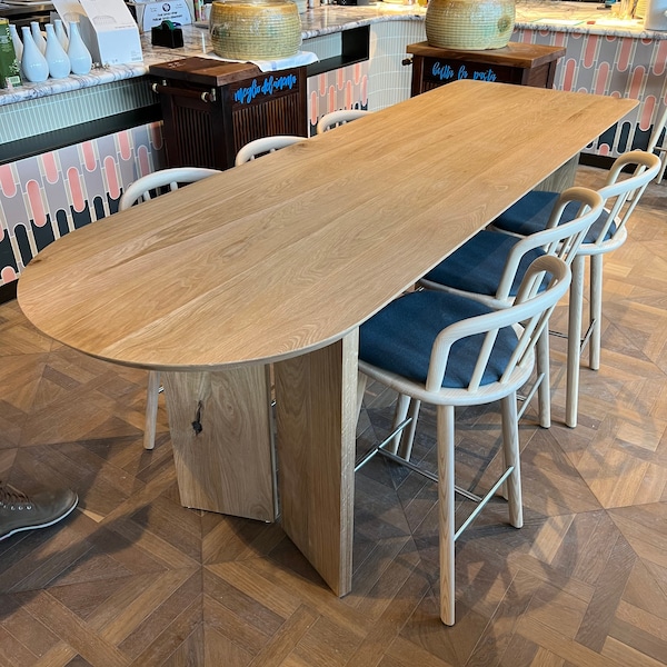 White Oak Oval Table - Etsy