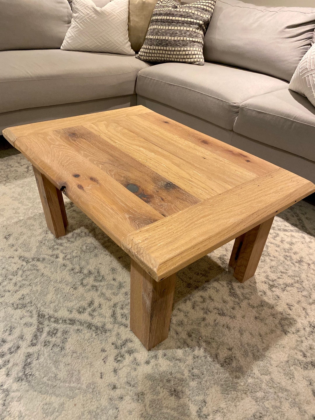 Russian oak coffee on sale table