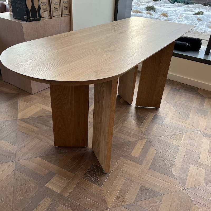 White Oak Oval Table - Etsy