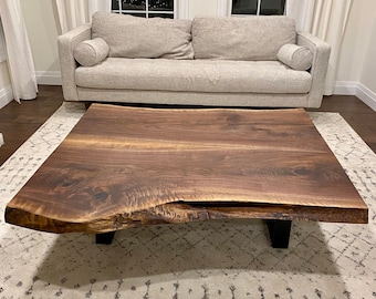 Custom Made Black Walnut Live Edge Table