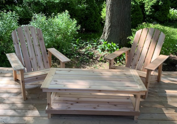 Outdoor cedar cheap coffee table