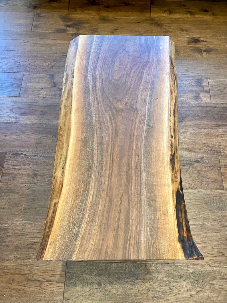 Black Walnut Live Edge Wood Coffee Table image 8