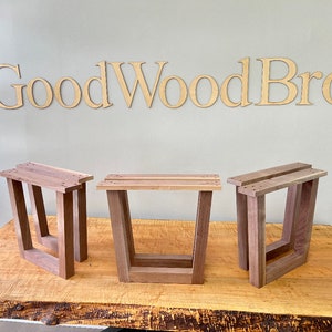 Good Wood Coffee Table Legs Solid Walnut image 5