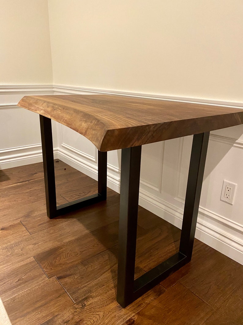 Custom Made Black Walnut Live Edge Desk Etsy