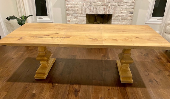 Solid elm dining table deals