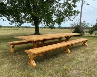 Outdoor Cedar Table Hand Made Using Quality Cedar