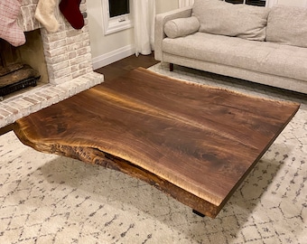 Custom Made Black Walnut Live Edge Table