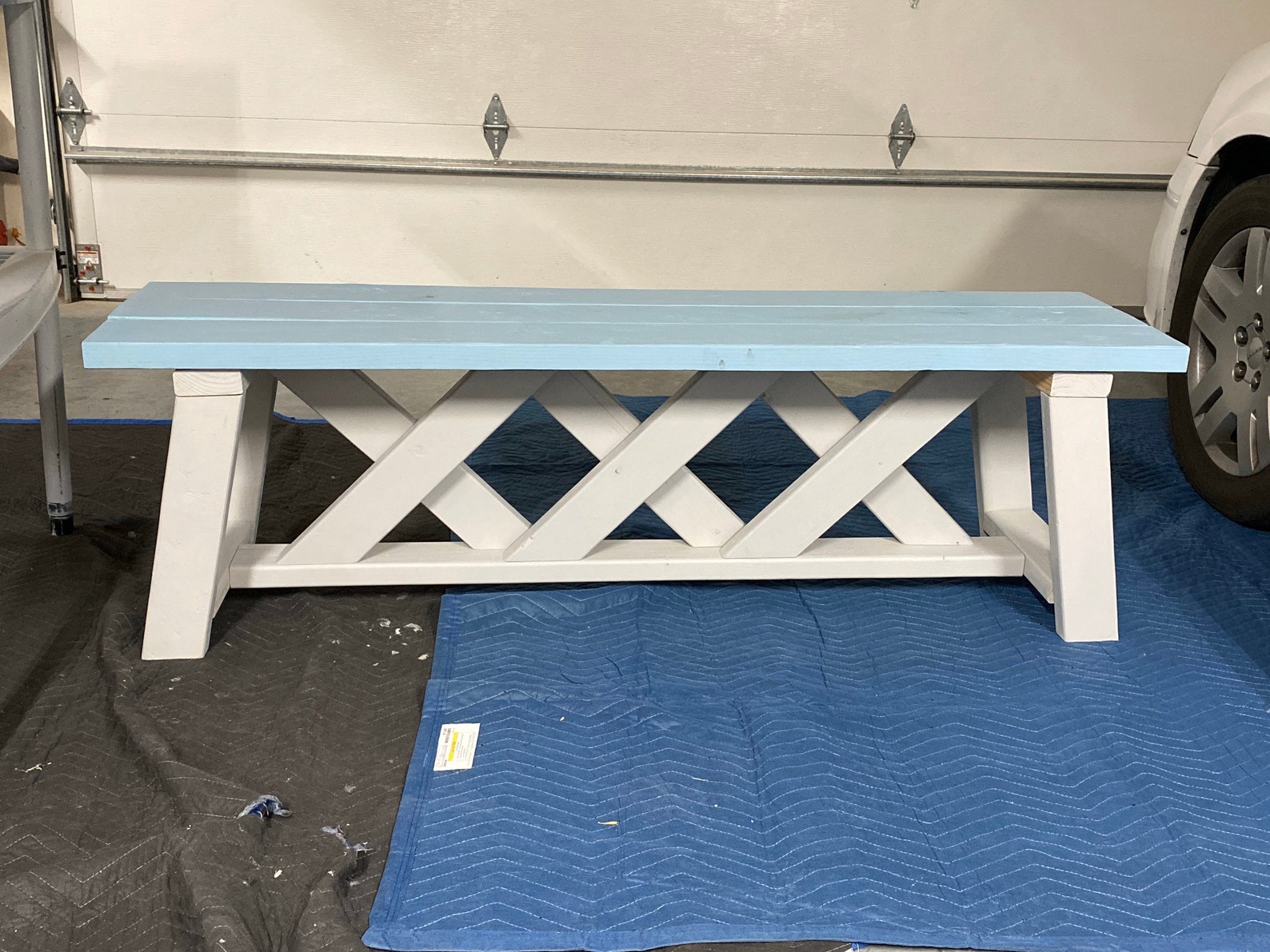 Custom wood bench exterior stain and sealed Free Delivery In Etsy