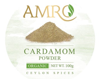 Organic Cardamon powder. Certified organic Cardamon powder. Premium quality Cardamon, USDA Cardamon in a Tin