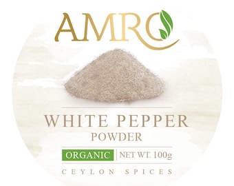 Organic White Pepper Powder. Certified organic White Pepper Powder, Premium quality White Pepper,USDA Pepper in a Tin