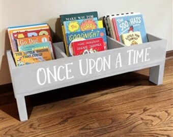 Large Grey Wooden Children's Bookcase 85cm