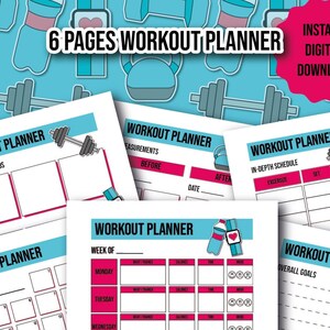 Workout Planner to track your progresses, Self Care Planner, Fitness Tracker Printable, weight loss tracker