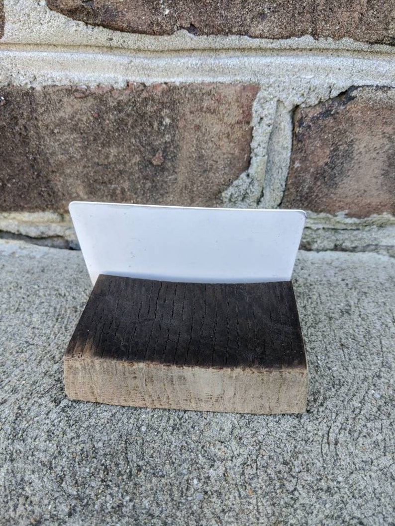 Bourbon Barrel Stave Desk Business Card Holder Office