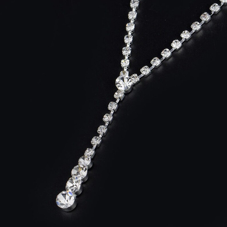 Wedding Crystal Drop Jewelry Set Bridal Jewelry Set Etsy