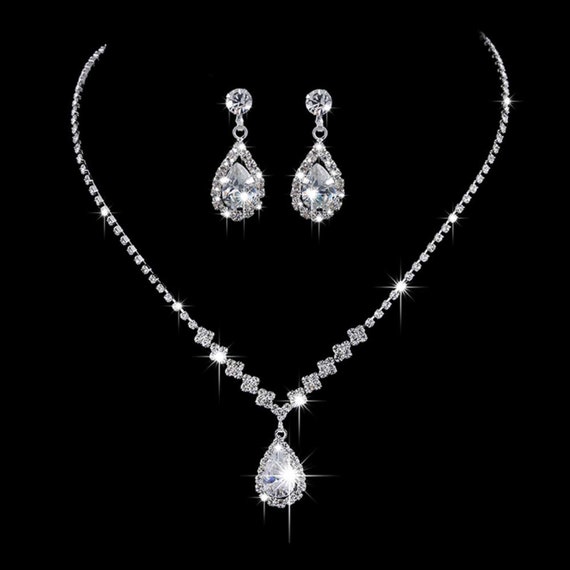 Silver Bridal Jewelry Set Wedding Jewelry Set for Bride Etsy Canada