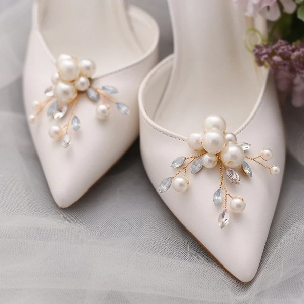 Pearl Shoe Clips Etsy
