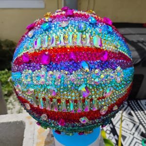 Rhinestone glass basketball