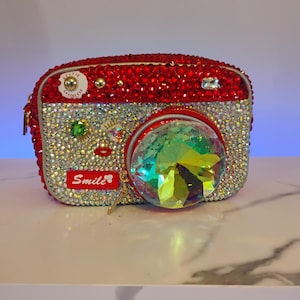 Rhinestone camera purse