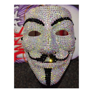 Rhinestone V for Vendetta mask