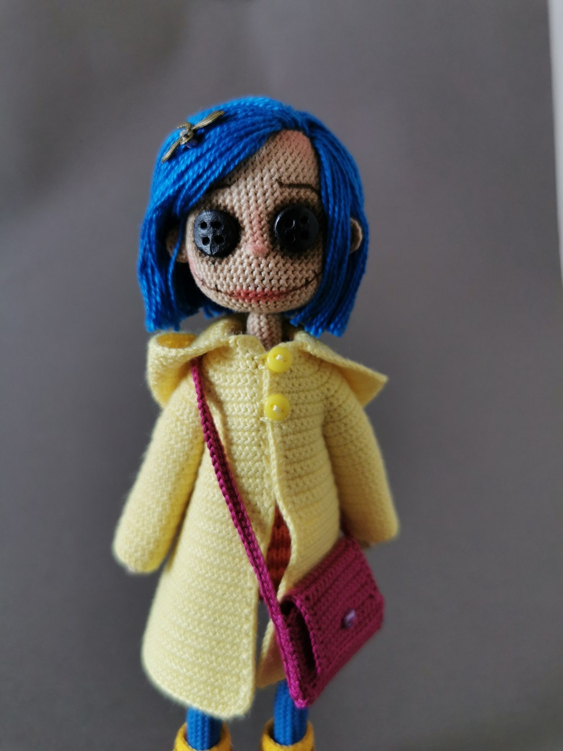 Crochet Coraline Doll Personalized Custom Coraline Doll Etsy