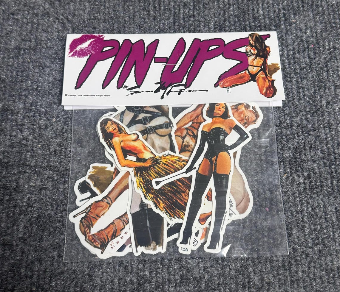 A4 Stickerbogen Mit Pinup-Motiven – Bunte Aufkleber Für Laptop, Skateboard & Co.