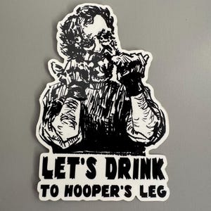 Hooper!… Jaws!! Movie decal/sticker high quality over 4in tall, made in ‘MERICA! Richard Dreyfuss