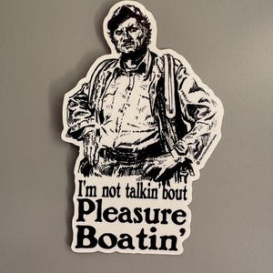 Quint 'Jaws' Movie Decal: Classic Quote Sticker (4in)