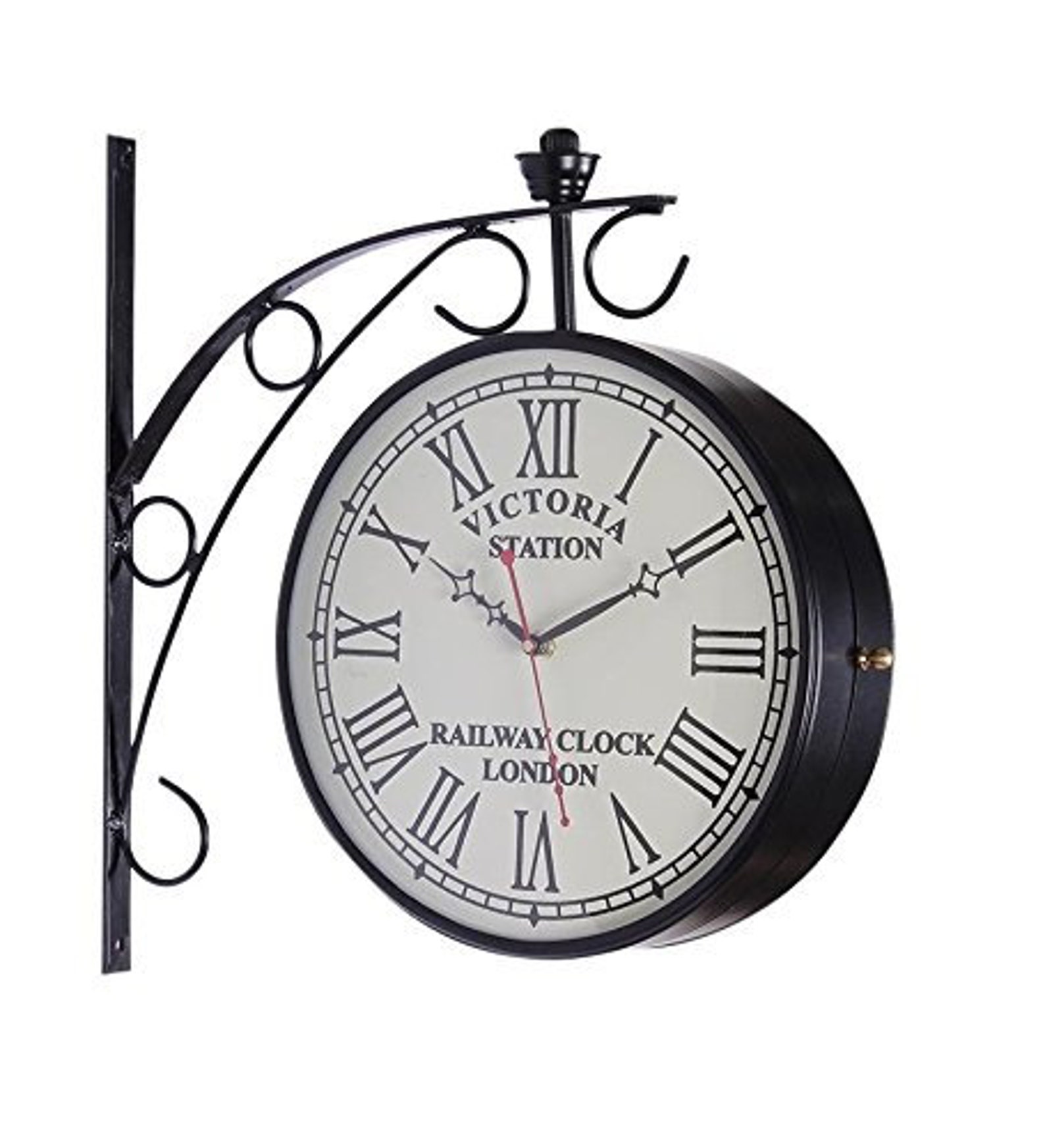 Double Sided Black Wall ClockL x W x H 12 x 3 x 12 Inch Etsy