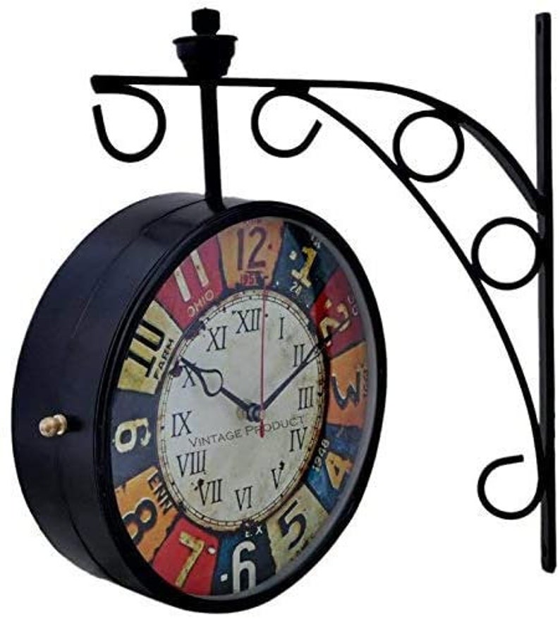 Antique Double Sided Victoria London Railway Wall Clock 8 Etsy