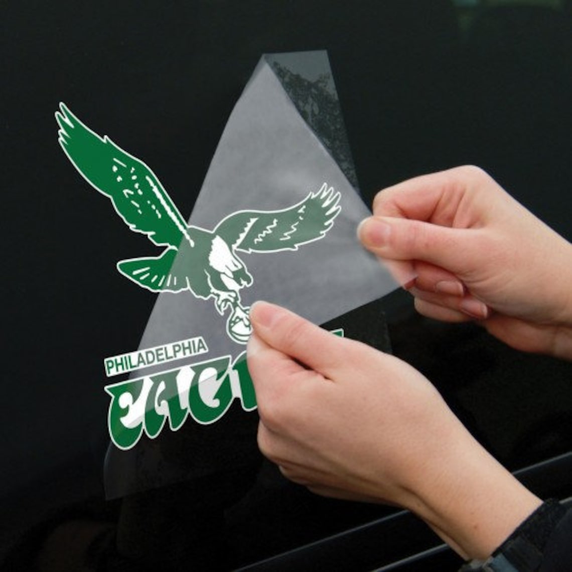 Decalcomanie Vinile Nfl Adesivi Vinile Philadelphia Eagles - Decalcomanie Per Auto, Finestre, Muretti, 5 Misure Diverse Sticker Vinile 5 Misure - Foto 5