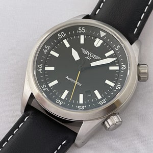 BYOP Navtimer Pilot Watch Seiko Automatic Sapphire Swiss C3 Lume
