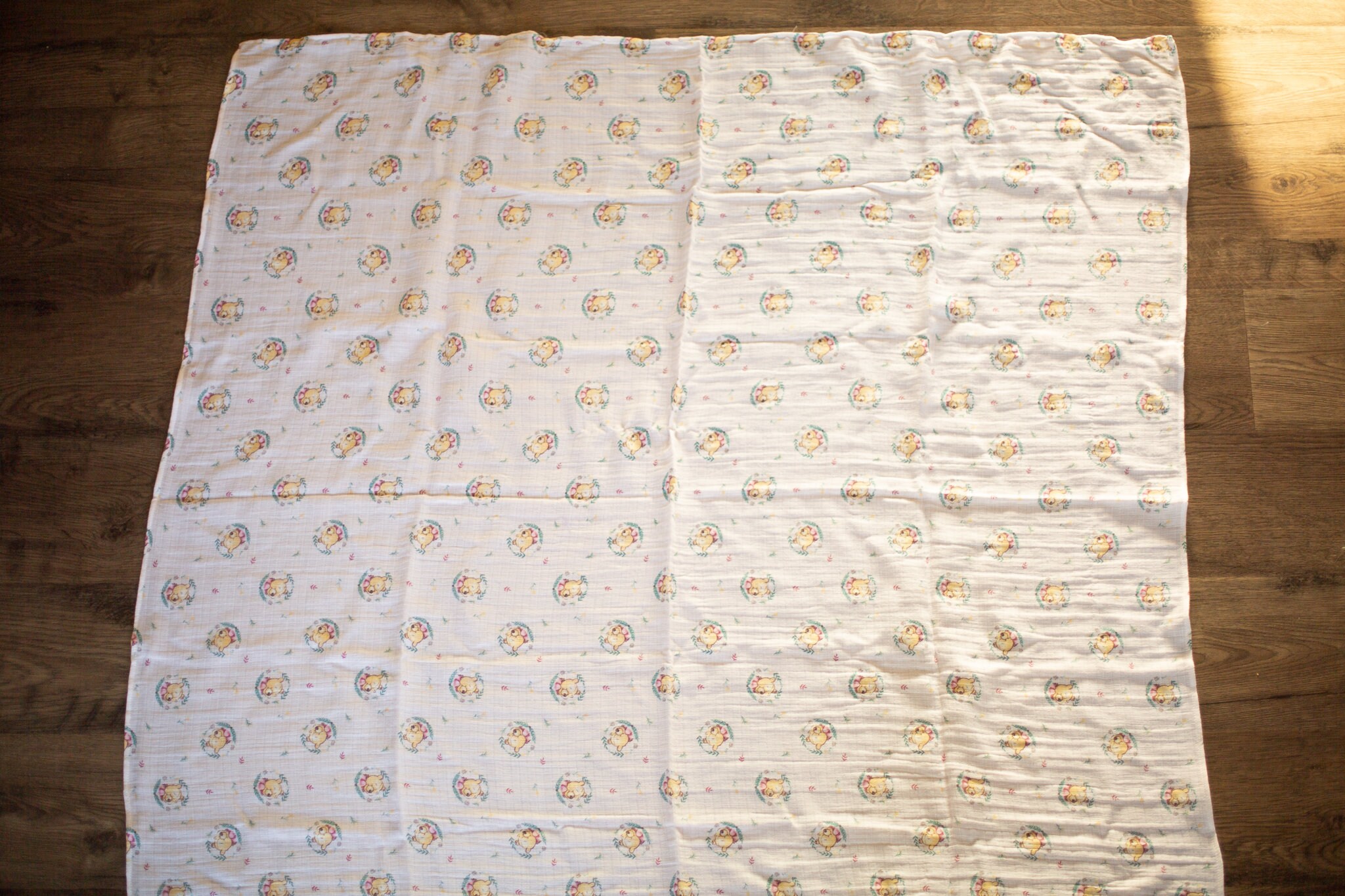Muslin Swaddle Blanket, Winnie the Pooh Swaddle Blanket, Baby Receiving