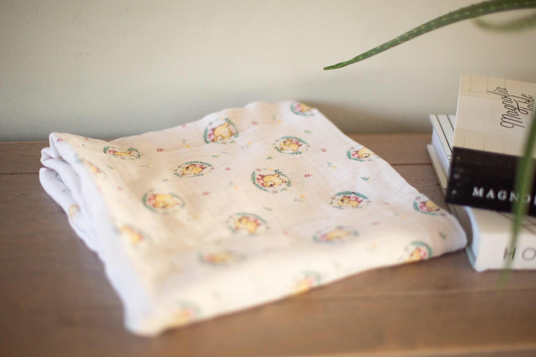 Muslin Swaddle Blanket, Winnie the Pooh Swaddle Blanket, Baby Receiving