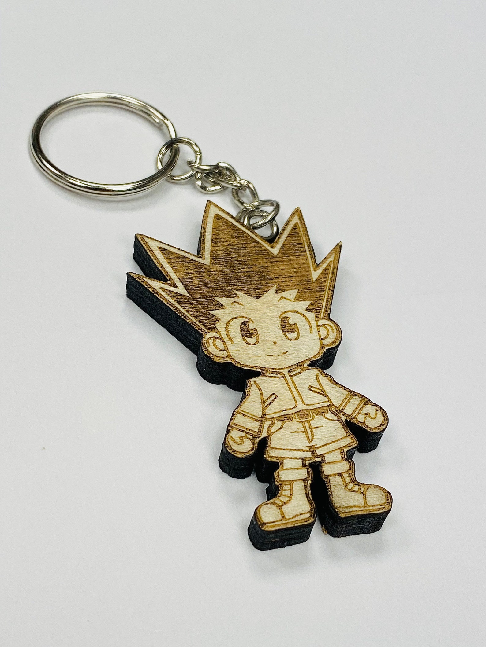 Hunter X Hunter Gon Wooden Keychain Etsy