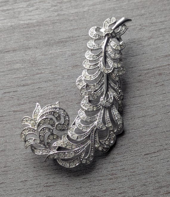 Kenneth Jay Lane feather Pin, 2003 KJL Feather Br… - image 6