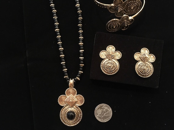 1990s Avon Jewelry Set Senegalese Inspired Neckla… - image 3