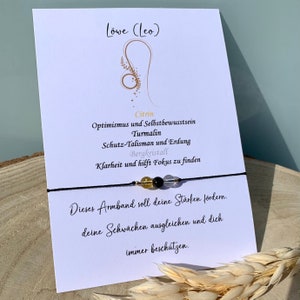 LEO LEO Bransoletka ze znakiem zodiaku • Bransoletka z kamieni szlachetnych • Cytrynowy turmalin Kryształ górski • Bransoletka szczęścia • Wypełniona 14-karatowym złotem • Srebro 925