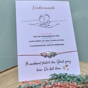 Kinderwunsch Fruchtbarkeit • Edelstein Armband • Fertility • mommy to be • Aquamarin Rosenquarz Mondstein • Glücksbringer • 14k gold filled
