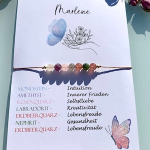 Dein Name als Edelsteinarmband Kristallarmband Partner Freundschaftsarmband Geschenk personalisiert Gestalte dein Armband mit Kristallen