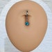 FAKE belly button piercing made of stainless steel with birthstone