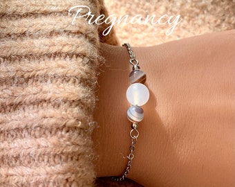 Pregnancy Birth Protection Bracelet Pregnancy Bracelet or Necklace Botswana Agate Gemstones Crystals Gift Personalized for You