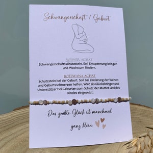 Biżuteria ciążowa • Bransoletka perłowa beżowa • Agat botswański • Agat biały • Bransoletka filigranowa