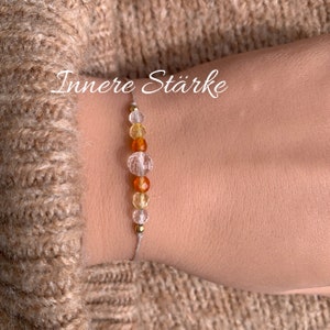 INNER STYRKA Armband • Kraftarmband • Modarmband • Bergkristall • Karneol • Citrin • Lyckobringare • Ädelstensarmband • Lyckoarmband