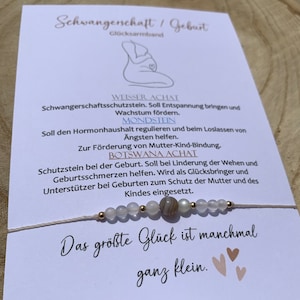 Schutzstein für die SCHWANGERSCHAFT & GEBURT Armband • Pregnancy • Botswana Achat • Mondstein • babyparty Geschenk • 14k gold filled