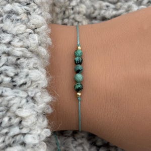 Turkosarmband, runt eller fasetterat • Skyddande armband • Talisman • Ädelstensarmband • Afrikansk turkos • Ädelstensgåva