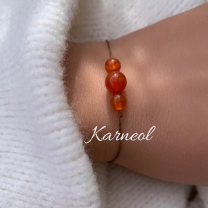 Karneol Carneol Glaub an Dich Mutmacher Du schaffst das Armband Schutzarmband Glücksarmband Edelstein Kristalle Geschenk  14k gold filled
